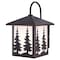 Vaxcel Yosemite 1 Light Bronze Rustic Tree Outdoor Wall Lantern White Glass OW33483BBZ - alternate 1